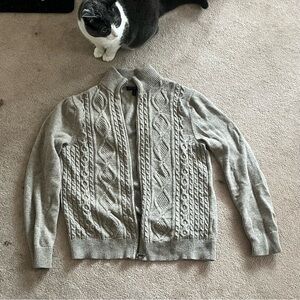 Banana republic full zip knit sweater